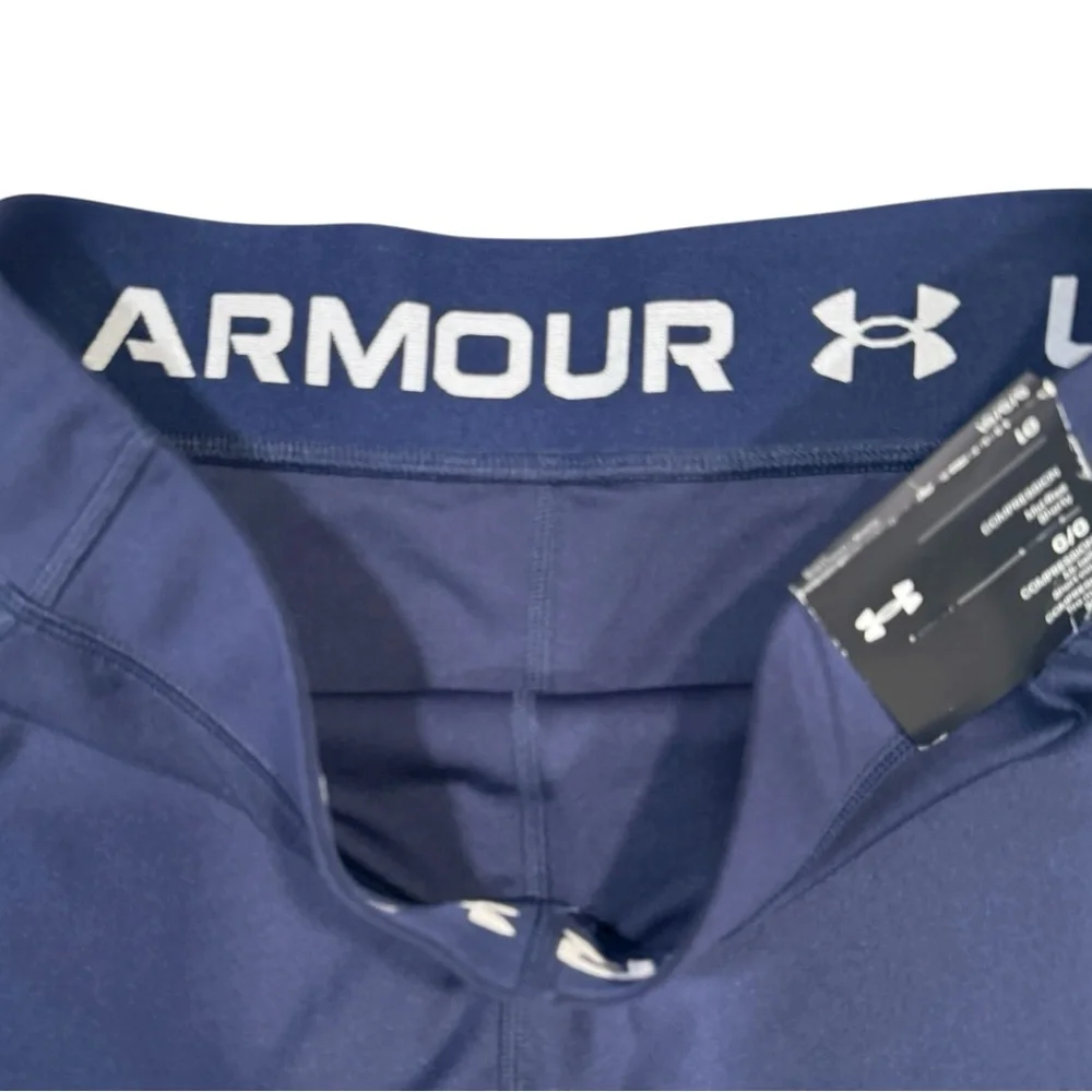 UNDER ARMOUR Compression Mid Rise Shorty Navy Blue Activewer Short NWT Large
